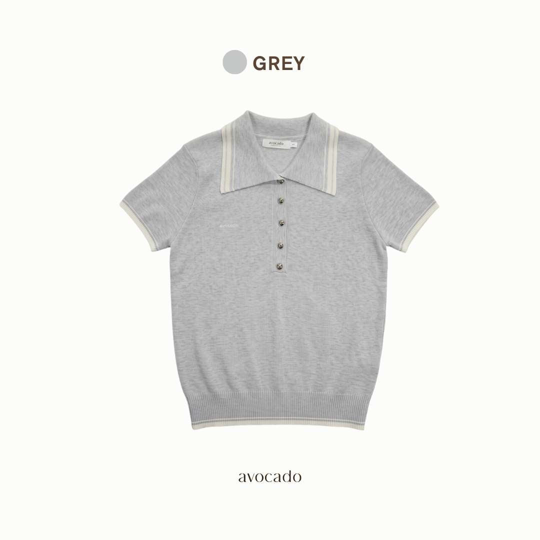 avocado - Sister Knit Polo เสื้อไหมพรมแขนสั้น เรียบง่ายแต่มีดีเทล ผ้านุ่ม