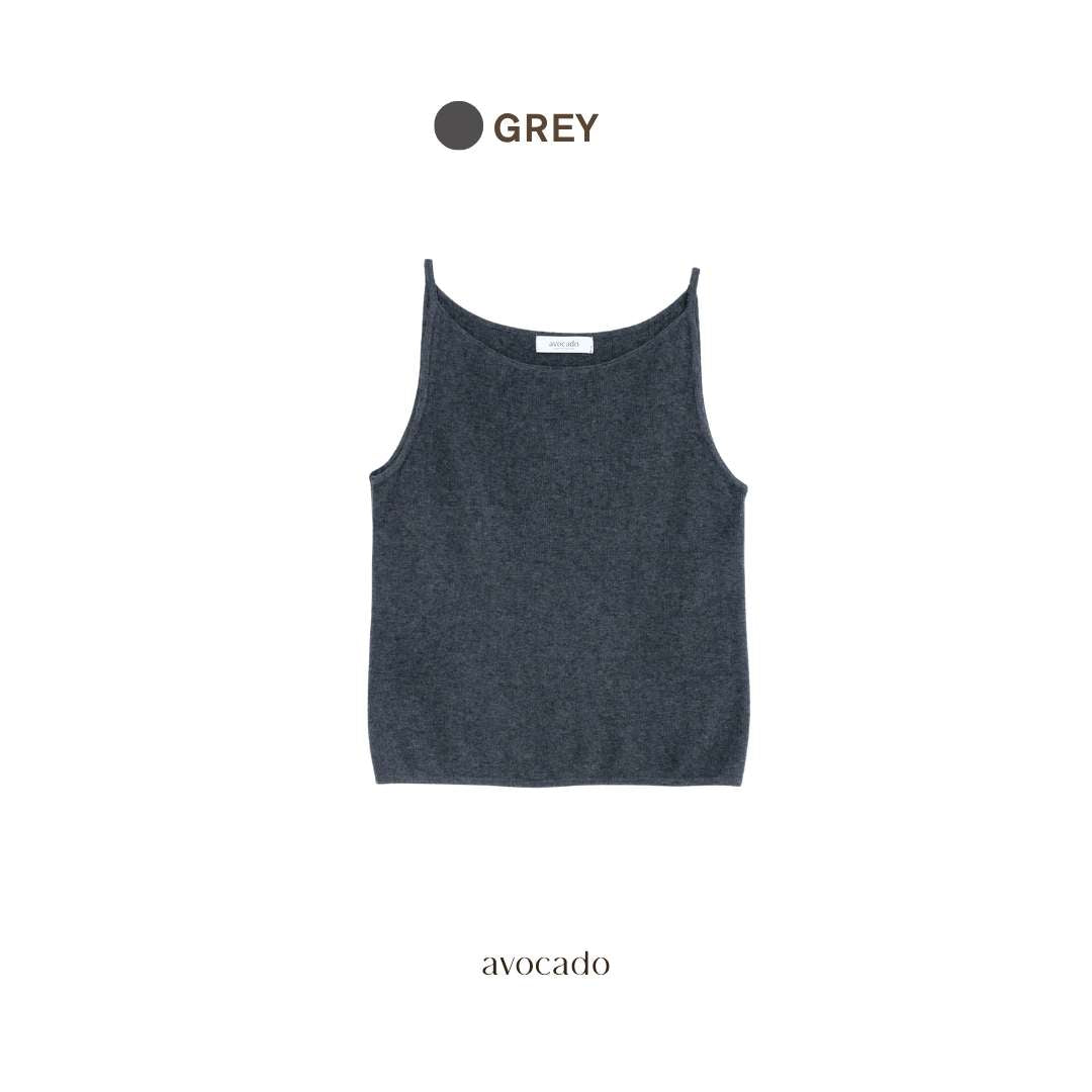 avocado - Cosmos Knit Camisole สายเดี่ยวคอปาด ดีไซน์เรียบง่าย ใส่ได้ทุกวัน