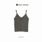 avocado - Bonbon soft camisole เสื้อกล้ามผ้าไหมพรม ทรงคอวี