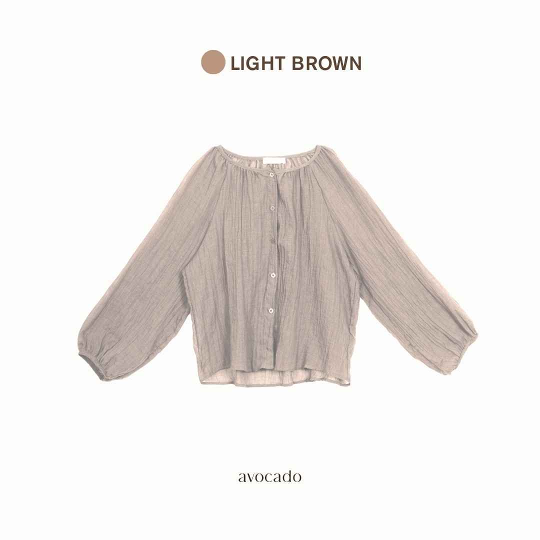 avocado - Iris light blouse เสื้อเบลาส์เนื้อผ้า Cotton ผสม เนื้อผ้าโปร่ง บางเบา