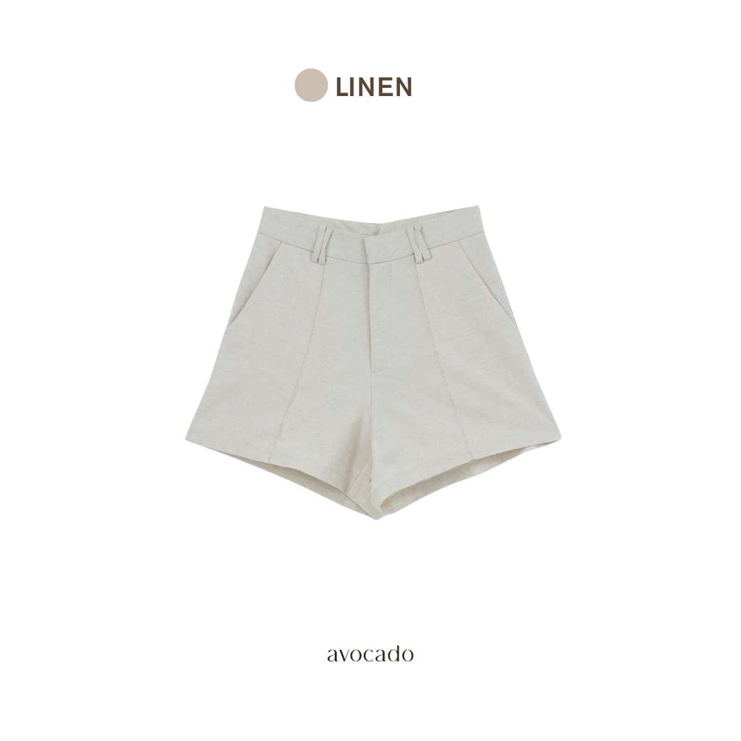 avocado - Minima Shorts กางเกงขาสั้น เนื้อผ้าลินินผสม