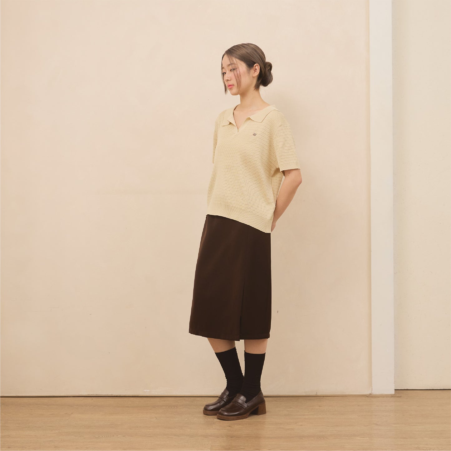 avocado - Lunar Polo Tops เสื้อโปโลแขนสั้น ใส่สบาย ใส่ได้ทุกวัน I อกได้ถึง 52"