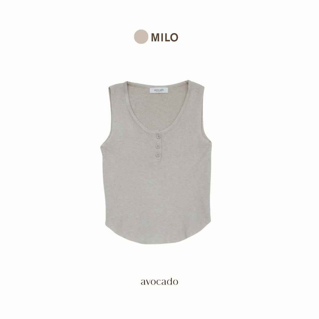 avocado - Namon tank tops เสื้อกล้ามผ้าไหมพรม กระดุมหน้า