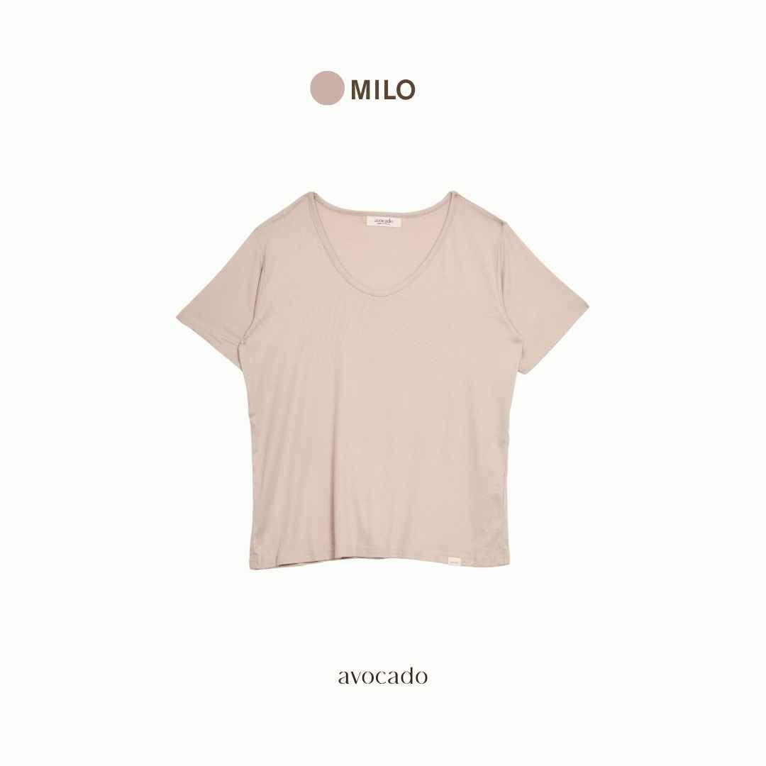 avocado - Gelato basic tee เสื้อยืดคอยู ทรงเบสิค ผ้าใส่สบาย ไม่ร้อน