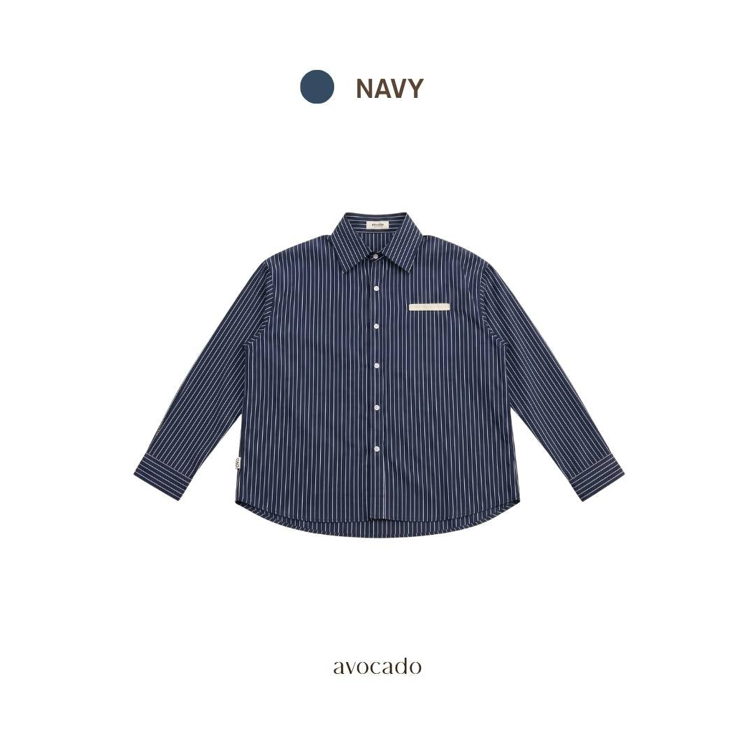 avocado - Morrow Overshirt เสื้อเชิ้ตลายทางทรง Oversize เนื้อผ้า Cotton ผสม