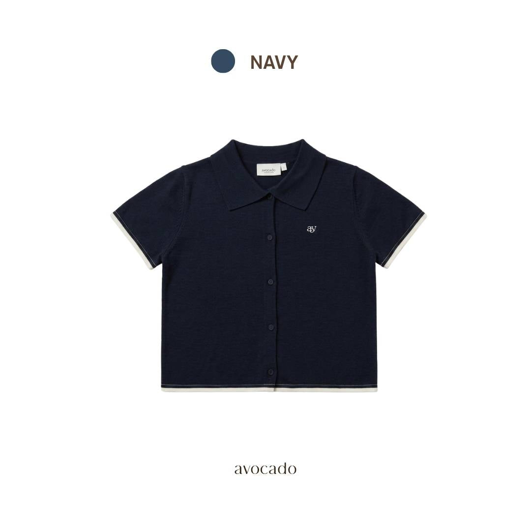 avocado - Airy-ann Crop Polo เสื้อโปโลครอปทูโทน