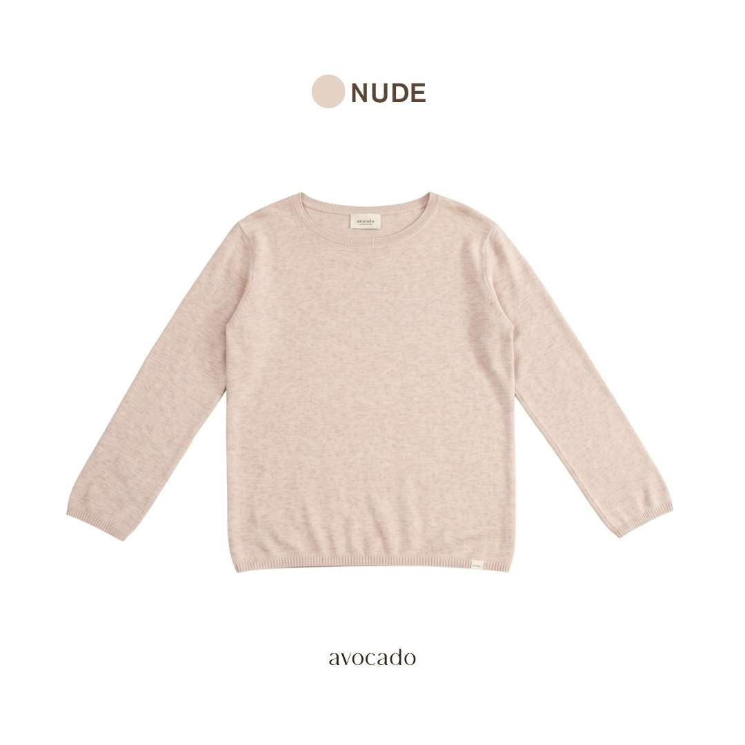 avocado - Loose-Lie Knit Tops เสื้อแขนยาวเนื้อผ้าเบา ๆ ใส่ง่าย แมตช์ได้หลายลุค
