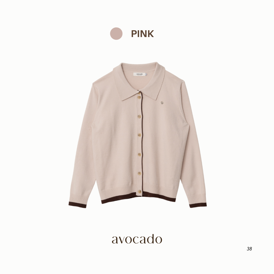 avocado - Mixen Knit Cardigan เสื้อโปโลคาร์ดิแกน เนื้อผ้านุ่ม