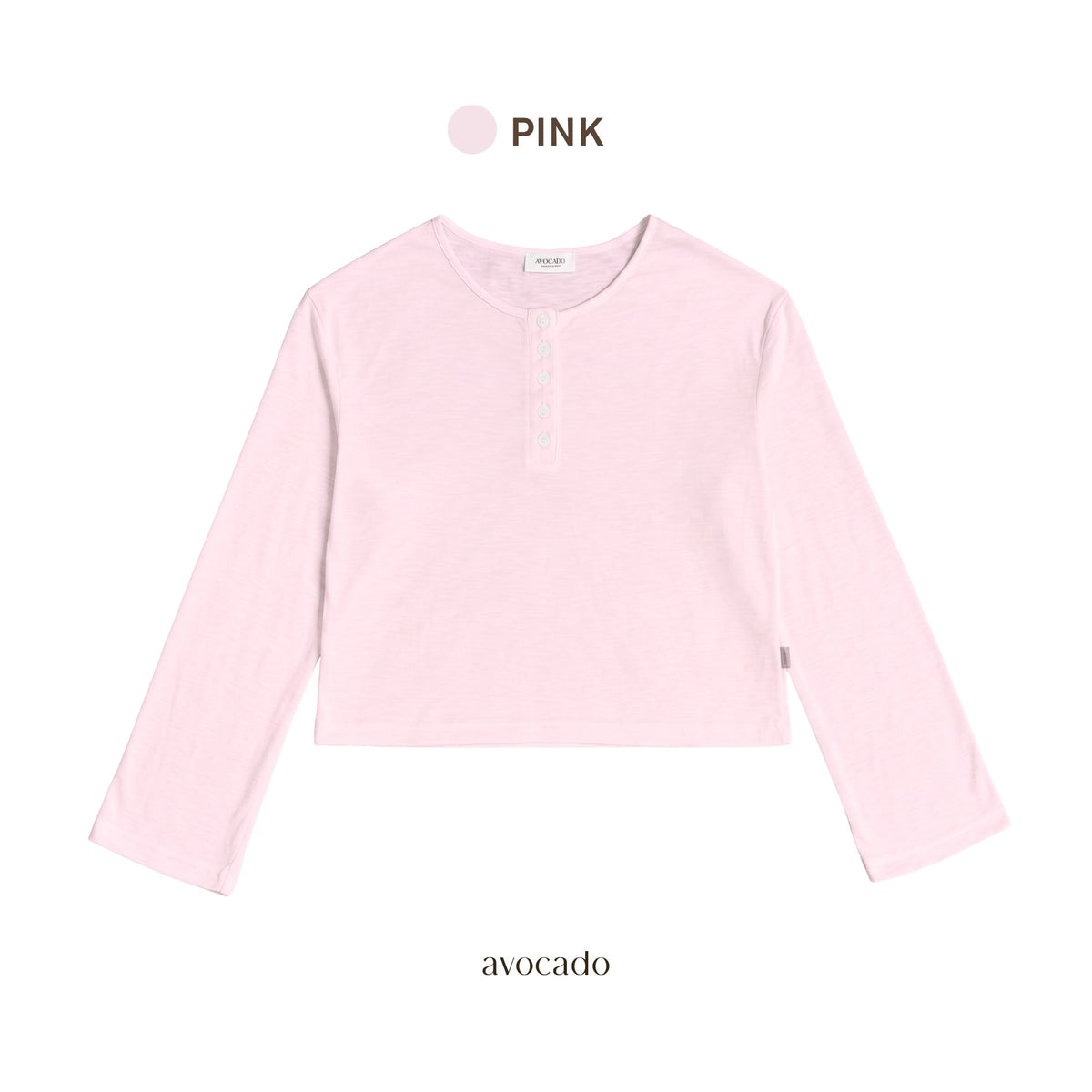 avocado - Air rin Top เสื้อแขนยาวแต่งกระดุมหน้า เนื้อผ้าใส่สบาย แมตช์ง่าย