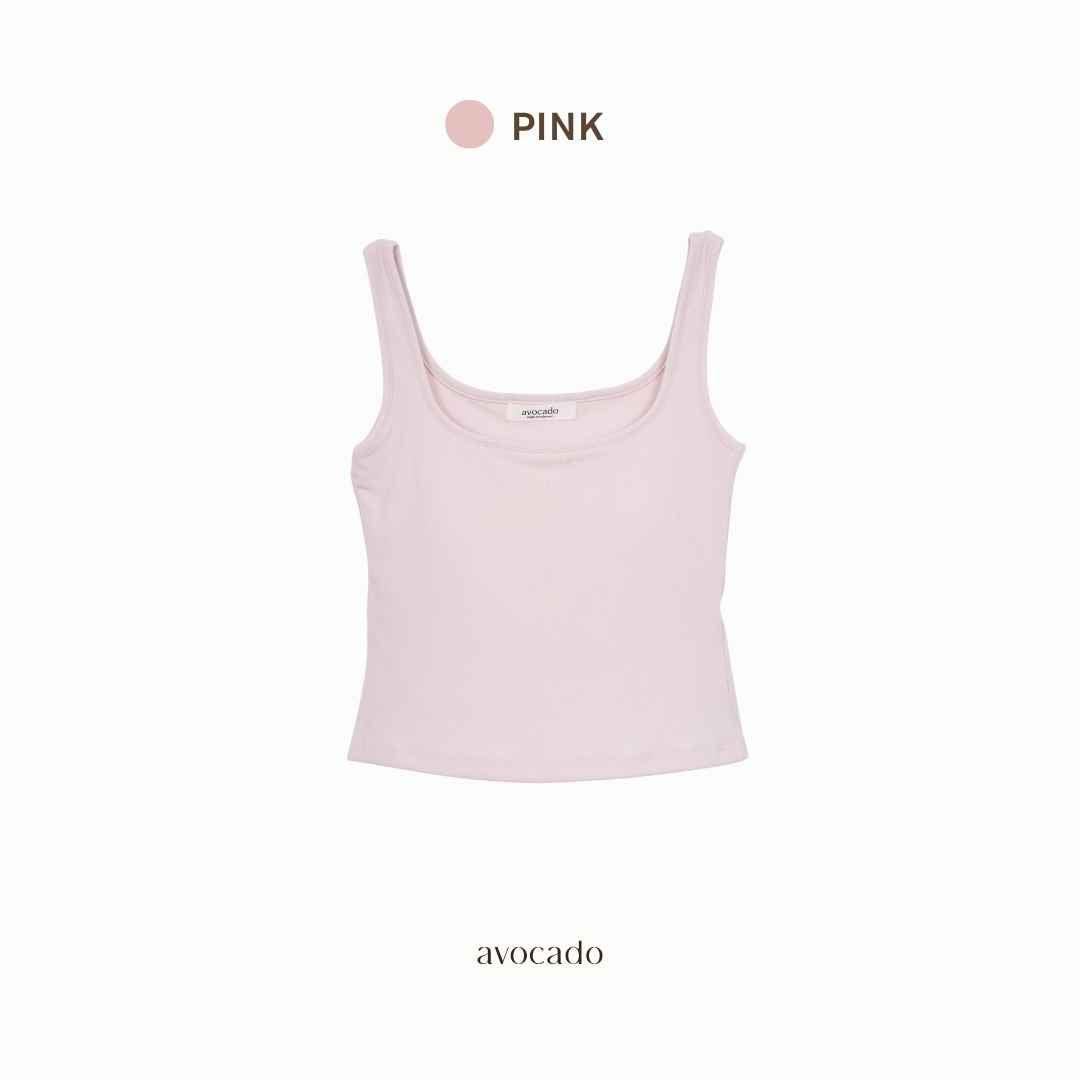 avocado - Abby Bra Tops เสื้อกล้ามคอเหลี่ยม มีบราในตัว ผ้านุ่ม ลื่น ใส่สบาย