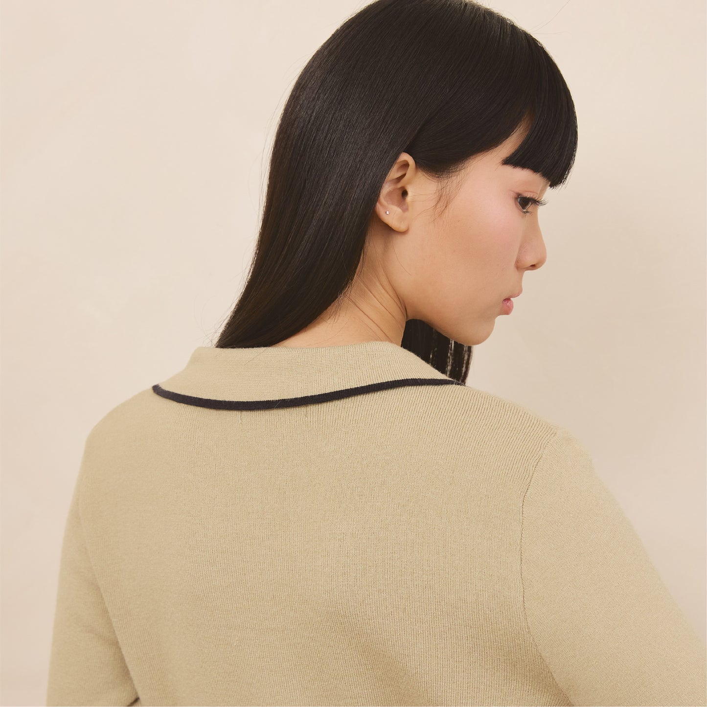 avocado - Powder Two Cardigan เสื้อคาร์ดิแกนไหมพรมคาร์ดิแกนซิปหน้า