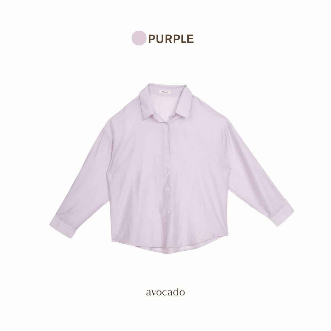 avocado - Cookie light shirt เสื้อเชิ้ตเนื้อผ้าเล่นแสง บางเบา โทนสีพาสเทล