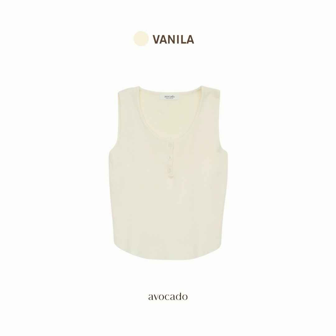 avocado - Namon tank tops เสื้อกล้ามผ้าไหมพรม กระดุมหน้า