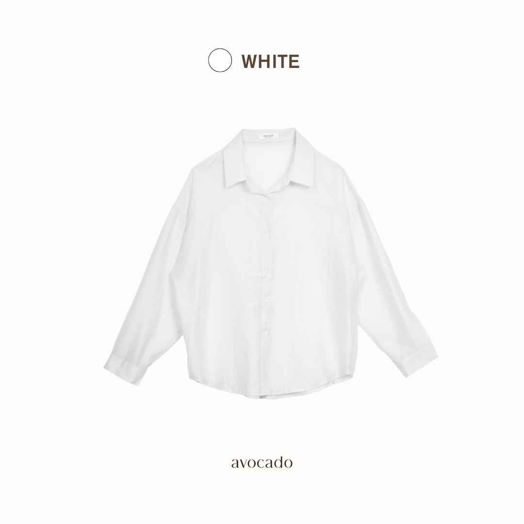 avocado - Cookie light shirt เสื้อเชิ้ตเนื้อผ้าเล่นแสง บางเบา โทนสีพาสเทล