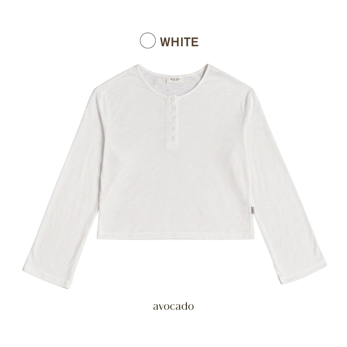 avocado - Air rin Top เสื้อแขนยาวแต่งกระดุมหน้า เนื้อผ้าใส่สบาย แมตช์ง่าย