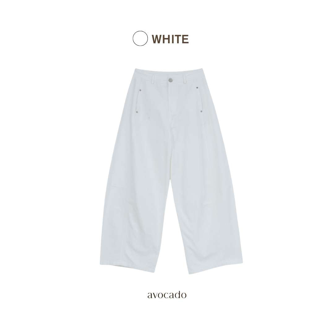 avocado - Scenary Trousers กางเกงขายาวทรงบาเรล เนื้อผ้า Cotton 100%