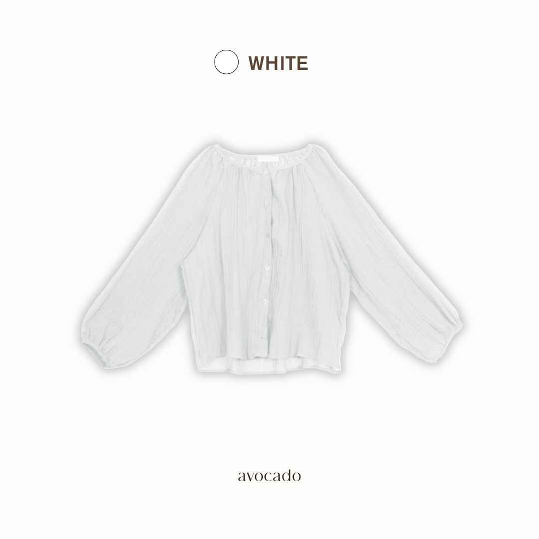 avocado - Iris light blouse เสื้อเบลาส์เนื้อผ้า Cotton ผสม เนื้อผ้าโปร่ง บางเบา