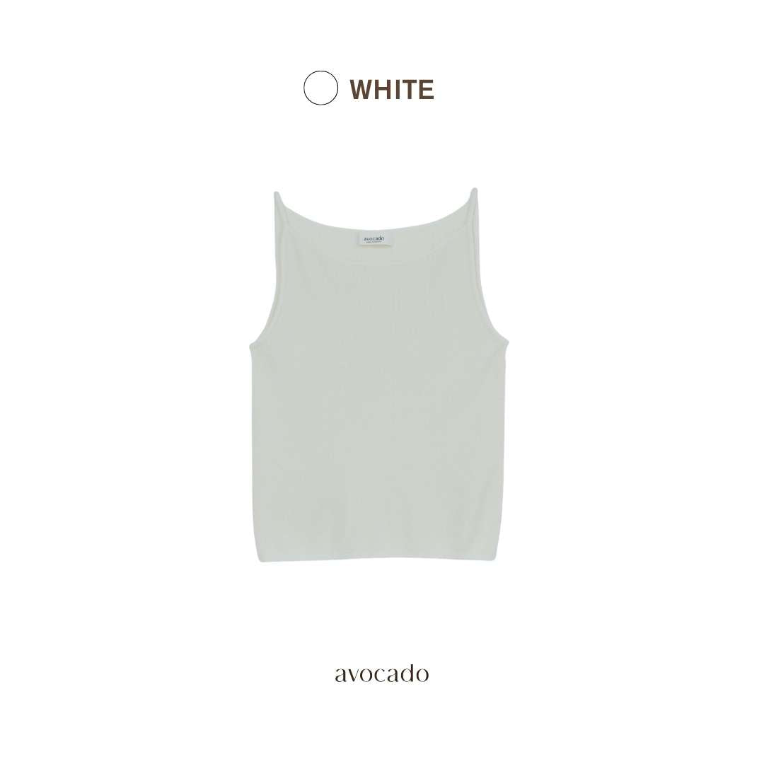 avocado - Cosmos Knit Camisole สายเดี่ยวคอปาด ดีไซน์เรียบง่าย ใส่ได้ทุกวัน
