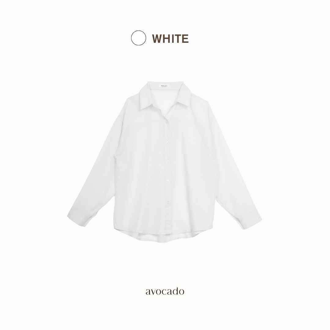 avocado - Noma slim shirt เสื้อเชิ้ตทรง Oversize เนื้อผ้า Cotton ไม่ร้อน