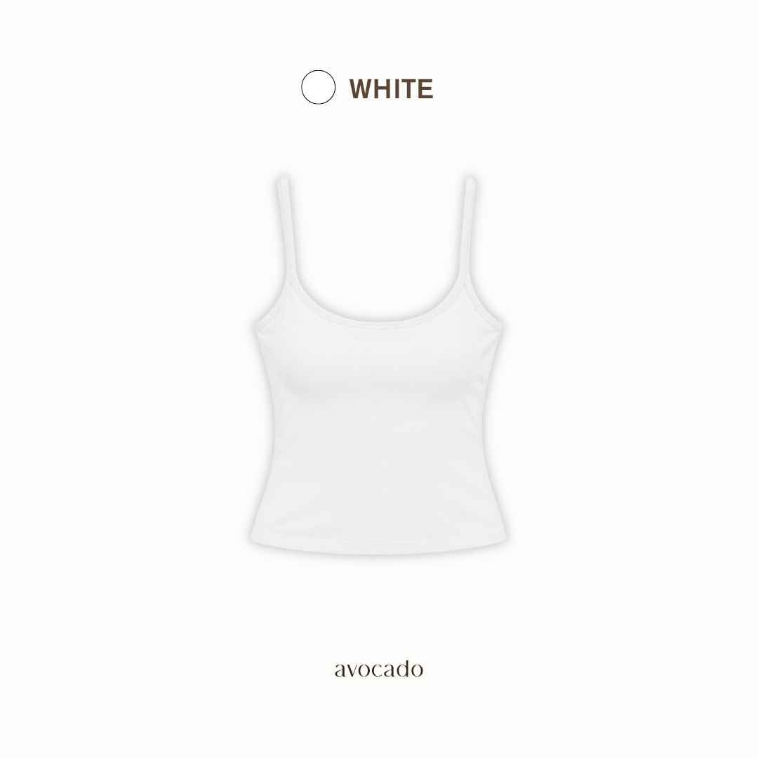 avocado - Bella Bra Tops เสื้อสายเดี่ยว มีบราในตัว ผ้านุ่ม ลื่น ใส่สบาย